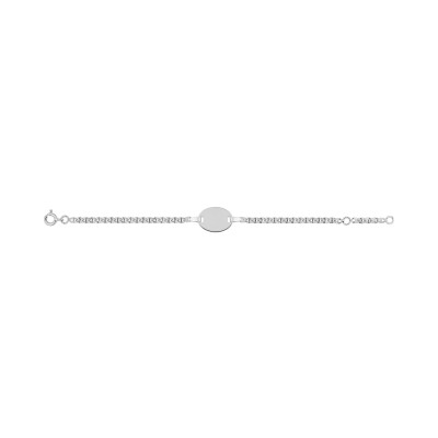 Gourmette bébé en argent rhodié