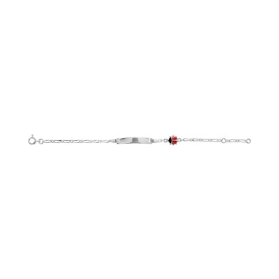 Gourmette bébé en argent rhodié