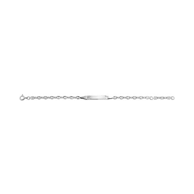Gourmette maille grain de café en argent rhodié
