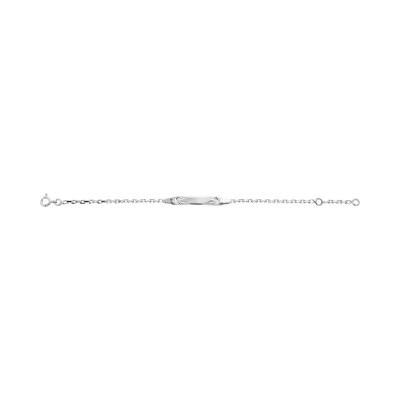 Gourmette bébé en argent rhodié