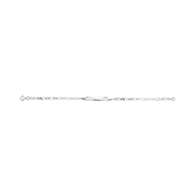 Gourmette bébé en argent rhodié