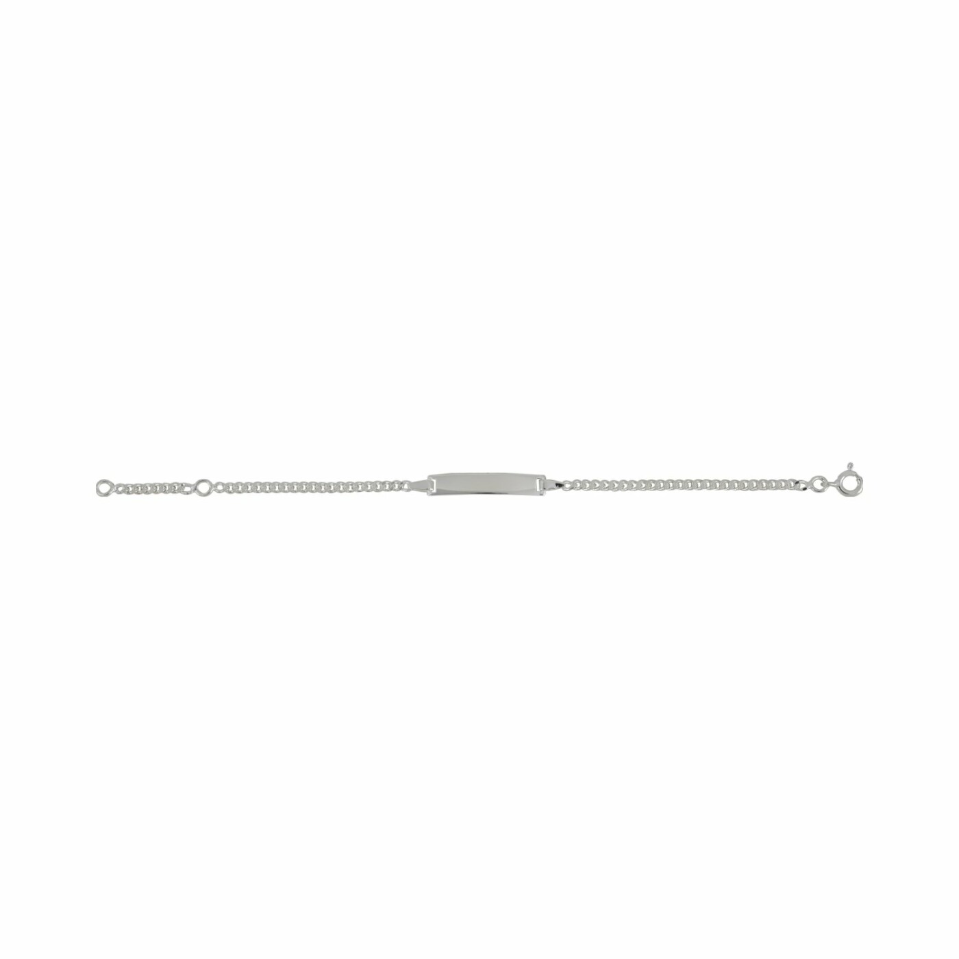 Gourmette en argent rhodié, 15cm