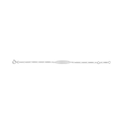Gourmette bébé en argent rhodié