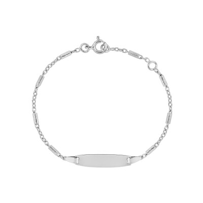 Gourmette bébé en argent rhodié