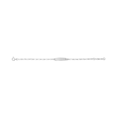 Gourmette bébé en argent rhodié, taille 15cm