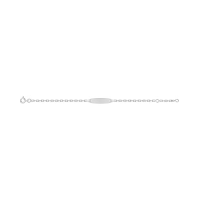 Gourmette bébé en argent rhodié, taille 15cm