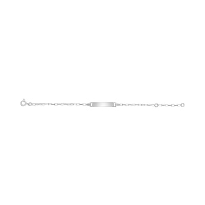 Gourmette bébé en argent rhodié