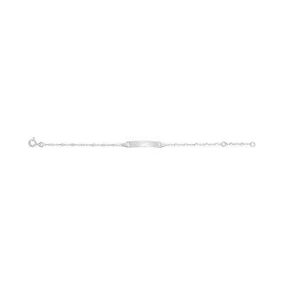 Gourmette bébé en argent rhodié