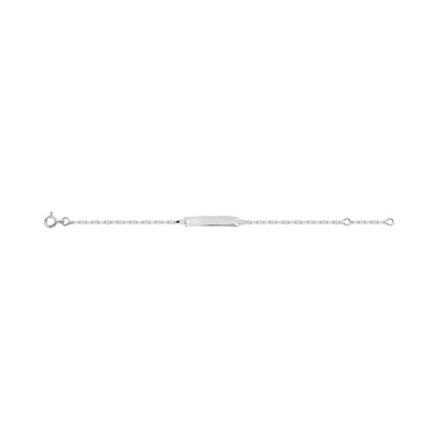 Gourmette bébé en argent rhodié