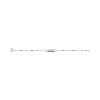 Gourmette bébé en argent rhodié