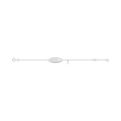 Gourmette bébé en argent rhodié