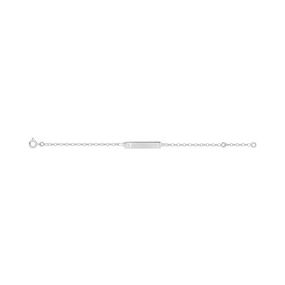 Gourmette bébé en argent rhodié
