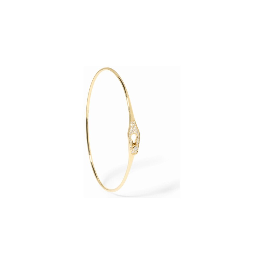 Bracelet dinh van Serrure en or jaune et diamants