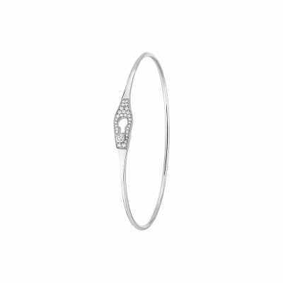 Bracelet Jonc dinh van Serrure en or blanc et diamants