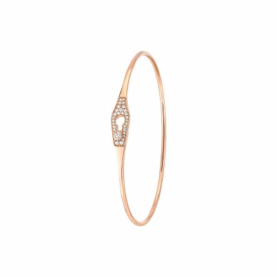 dinh van Serrure bangle bracelet, rose gold, diamonds