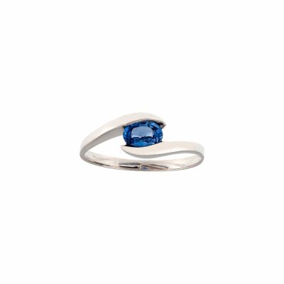 Bague Parenthèse Fermée en or blanc et saphir 