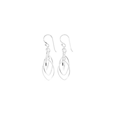 Boucles d'oreilles en argent rhodié