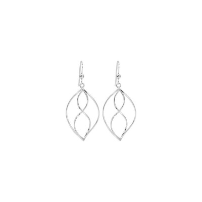 Boucles d'oreilles en argent rhodié