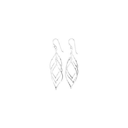 Boucles d'oreilles en argent rhodié