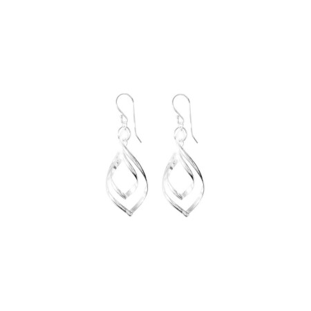 Boucles d'oreilles en argent rhodié