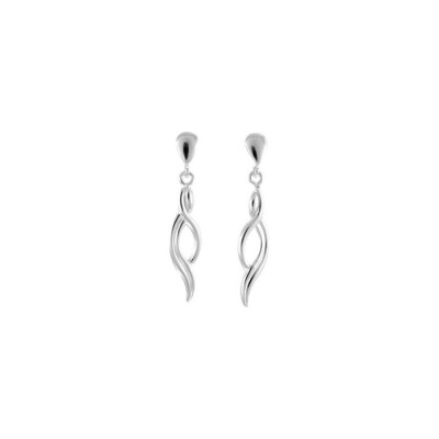 Boucles d'oreilles en argent rhodié