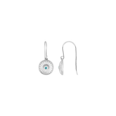 Boucles d'oreilles crochet en argent rhodié
