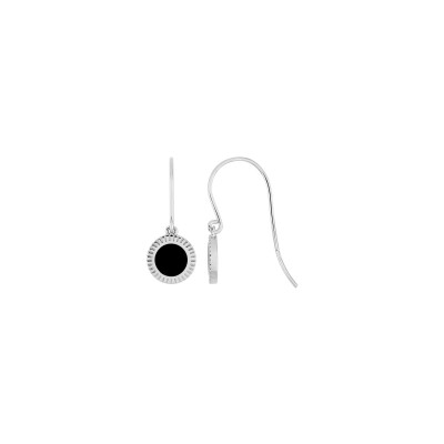 Boucles d'oreilles crochet en argent rhodié