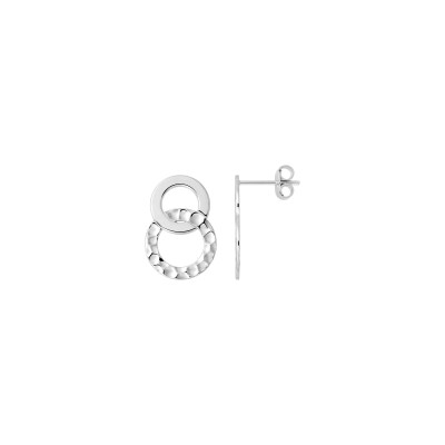 Boucles d'oreilles pendantes  en argent rhodié