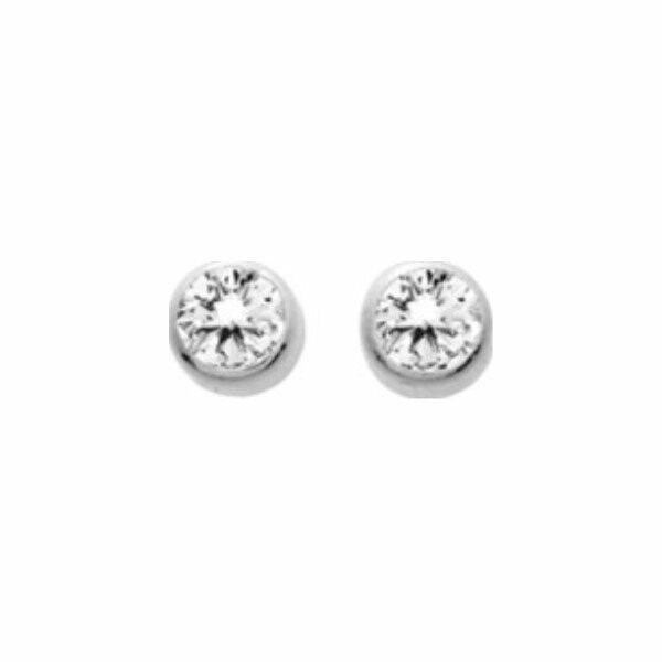 Boucles d'oreilles en argent et oxyde de zirconium