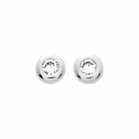 Boucles d'oreilles en argent et oxyde de zirconium