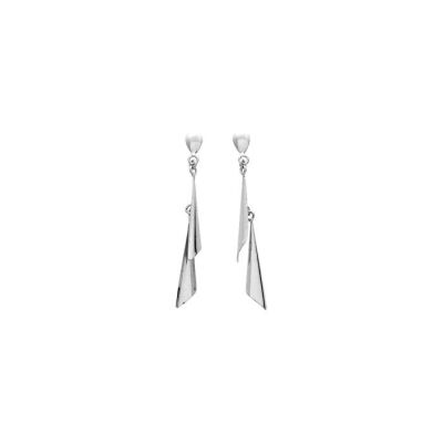 Boucles d'oreilles en argent rhodié