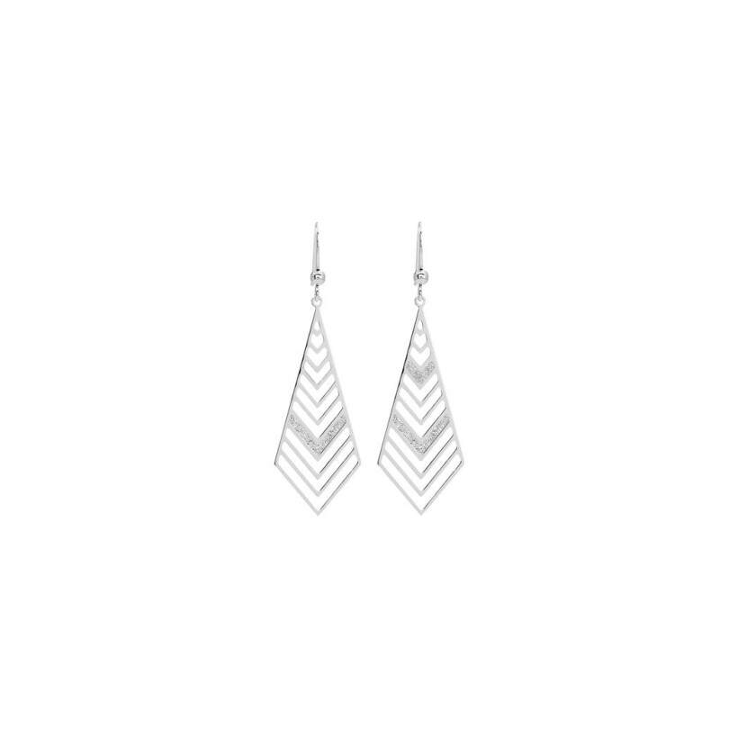 Boucles d'oreilles en argent rhodié