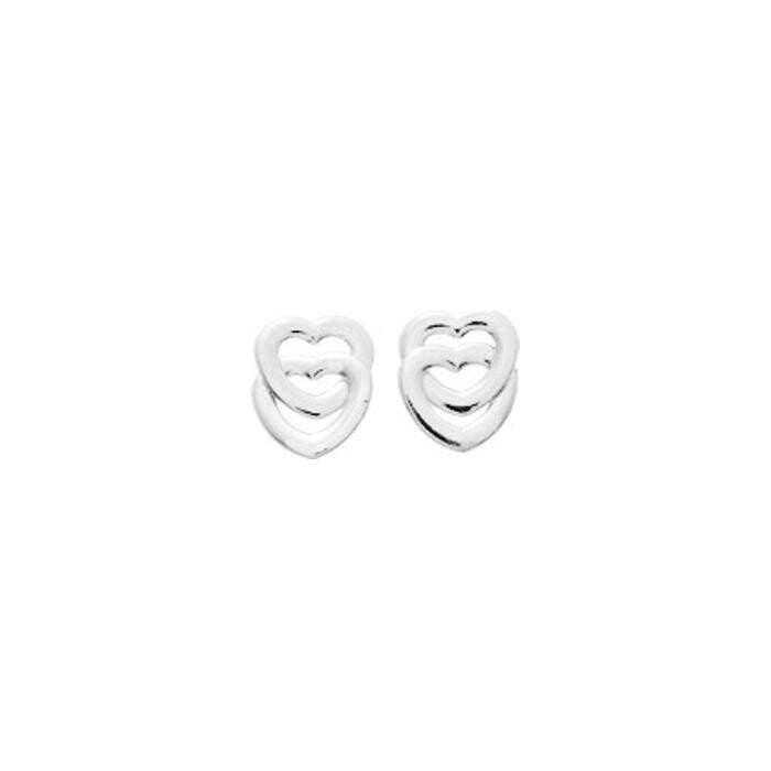 Boucles d'oreilles en argent rhodié