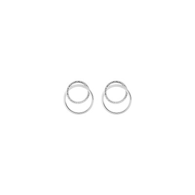 Boucles d'oreilles pendantes  en argent rhodié
