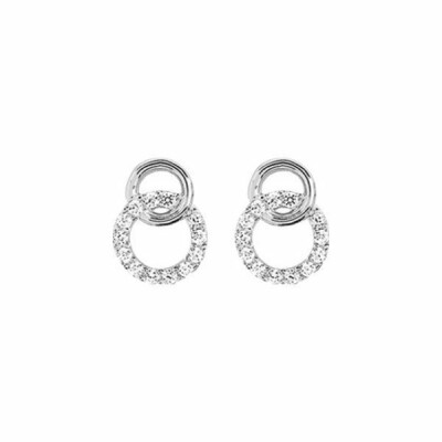 Boucles d'oreilles en argent et oxyde de zirconium