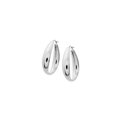 Boucles d'oreilles en argent rhodié