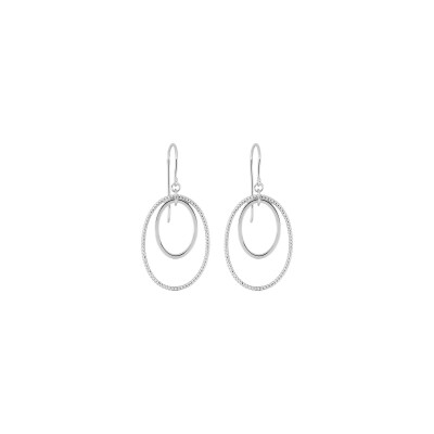 Boucles d'oreilles pendantes  en argent rhodié