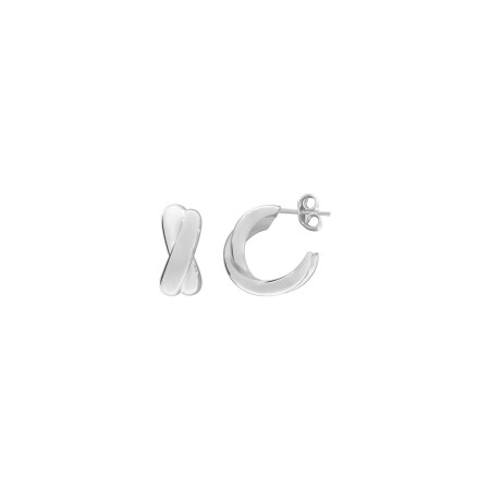 Boucles d'oreilles en argent rhodié