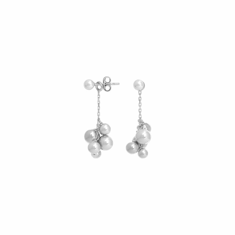 Boucles d'oreilles en argent rhodié