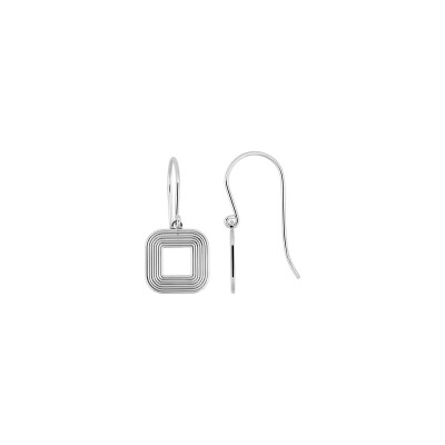 Boucles d'oreilles crochet  en argent rhodié
