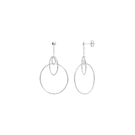 Boucles d'oreilles en argent rhodié