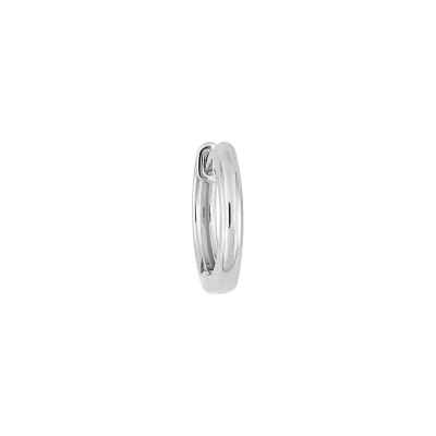 Mono boucle d'oreille créole  en argent rhodié