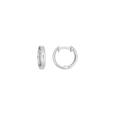 Boucles d'oreilles créoles  en argent rhodié