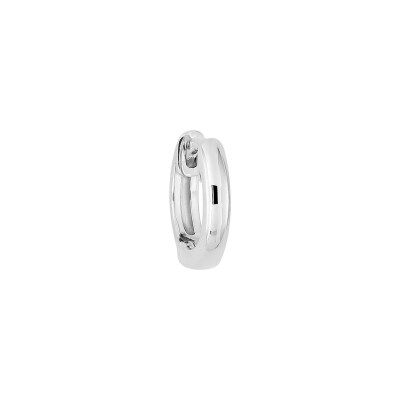 Mono boucle d'oreille créole  en argent rhodié