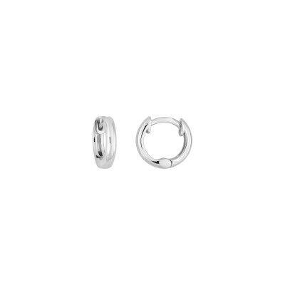 Boucles d'oreilles créoles  en argent rhodié