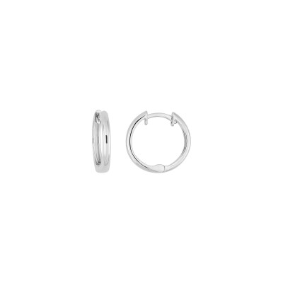 Boucles d'oreilles créoles  en argent rhodié