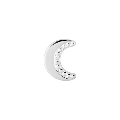 Mono boucle d'oreille clous  en argent rhodié