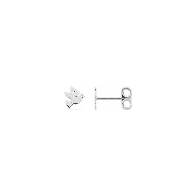 Boucles d'oreilles clous en argent rhodié