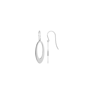 Boucles d'oreilles crochet  en argent rhodié