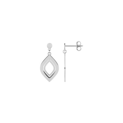 Boucles d'oreilles pendantes  en argent rhodié